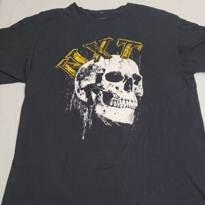 Offcial WWE NXT Mohawk Skull Wrestling T-shirt Mens XL Black